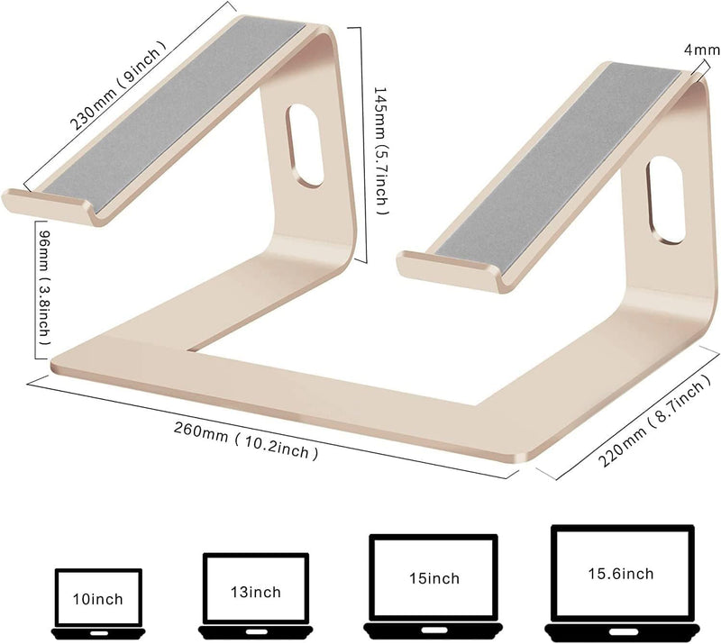 Orionstar Laptop Ständer, Ergonomischer Laptop Stand für Schreibtisch, Aluminium Laptop Halterung mi