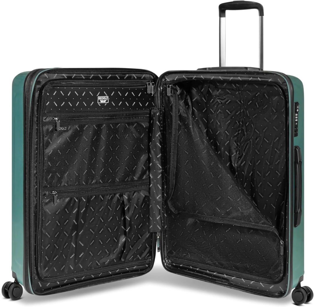 REDOLZ Hartschalen Koffer-Set 2-teilig M + L | 46 x 30 x 66 cm, 52 x 34 x 77 cm, Dehnfalte, Polyprop