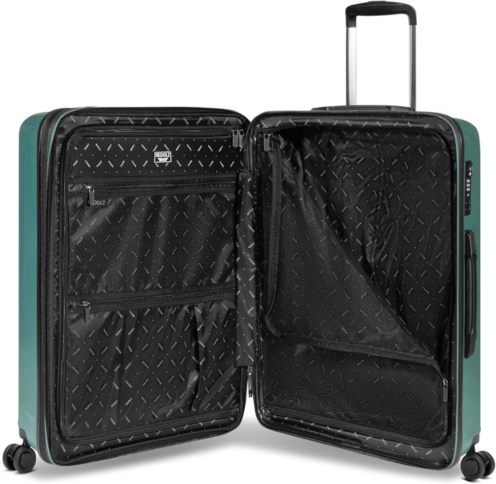 REDOLZ Hartschalen Koffer-Set 2-teilig M + L | 46 x 30 x 66 cm, 52 x 34 x 77 cm, Dehnfalte, Polyprop