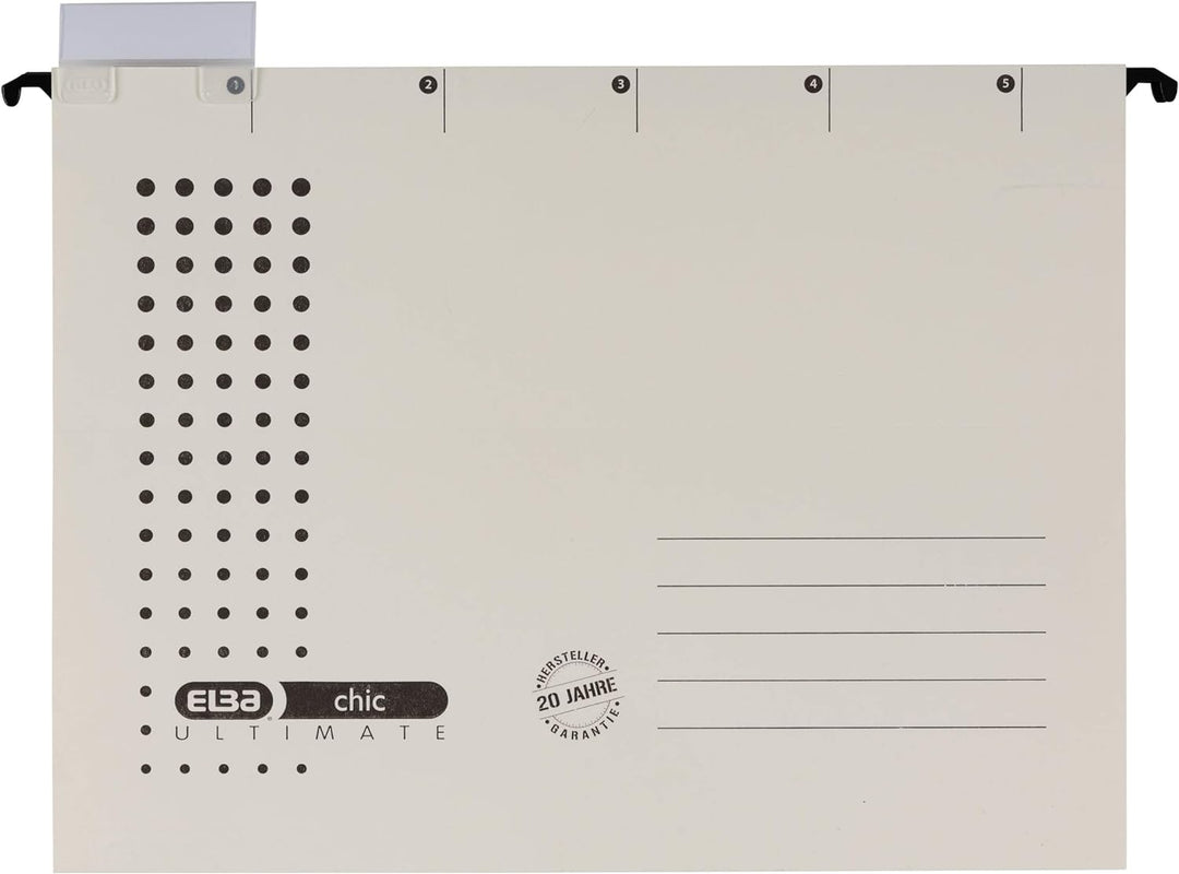 ELBA Hängemappe chic für A4, aus Karton, seitlich offen, chamois, 25er Pack Hängemappe chamois 25 St