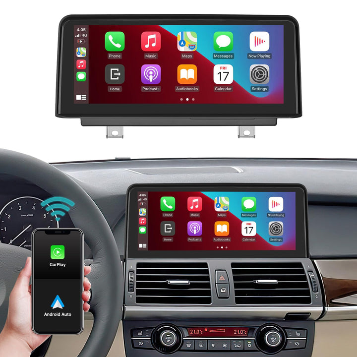 10,25 Zoll Touchscreen-Autoradio für BMW X5/X6 E70 E71 2007–2010 mit CCC-System, unterstützt Apple C