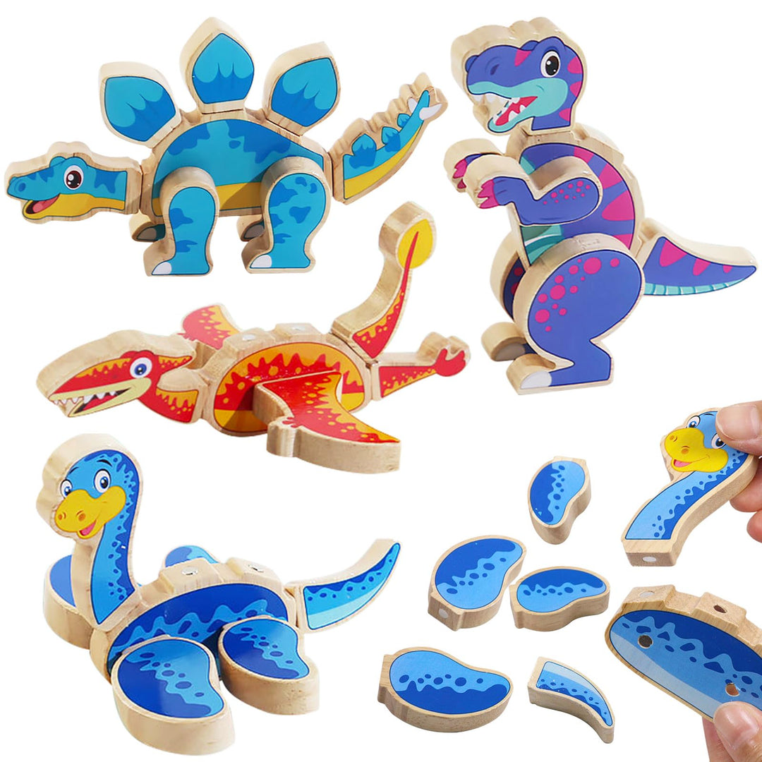 Dinosaurier Spielzeug, Dinosaurier Montage Spielzeug Dinosaurier Holzspielzeug Montessori Spielzeug