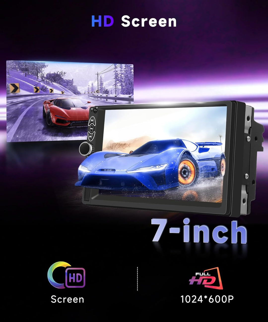 VECHTEL 4G+64G Android 15 Autoradio 2 Din mit Drahtlos Carplay Android Auto, 7 Zoll HD Touchscreen m