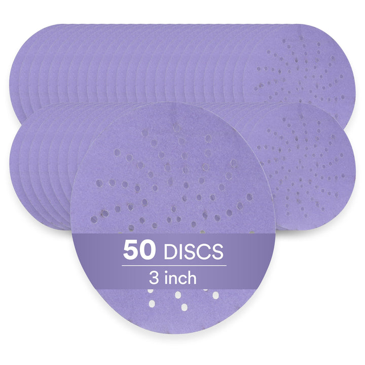 3M Hookit Purple Clean Schleifscheibe 343U, 30272, P500, 50 Scheiben pro Karton 1, 1