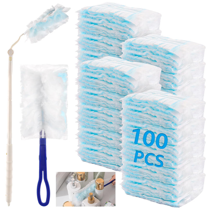 102 Stück Staubmagnet Nachfüllpack, Duster für Pronto Staubwedel, Staubwedel Teleskop Staubwischer m