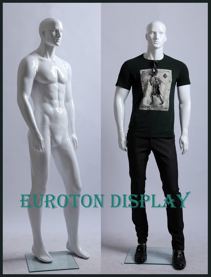 Euroton XM-11B weiss lackierte abstrakte Schaufensterpuppe Mannequin Mann männliche Schaufensterpupp