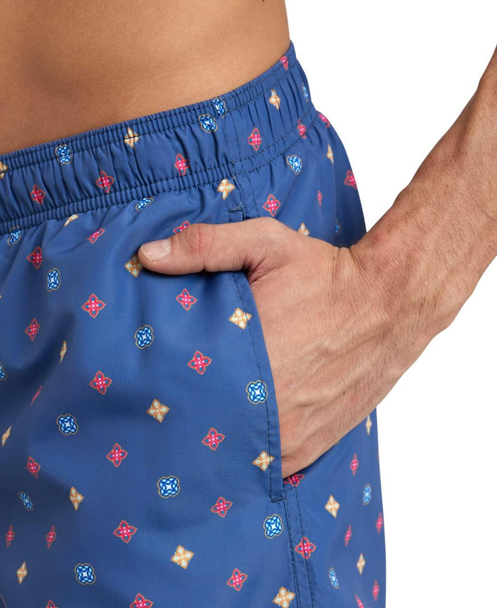 ARENA Beach Allover Badeshorts L Grey Blue Microflower Multi, L Grey Blue Microflower Multi