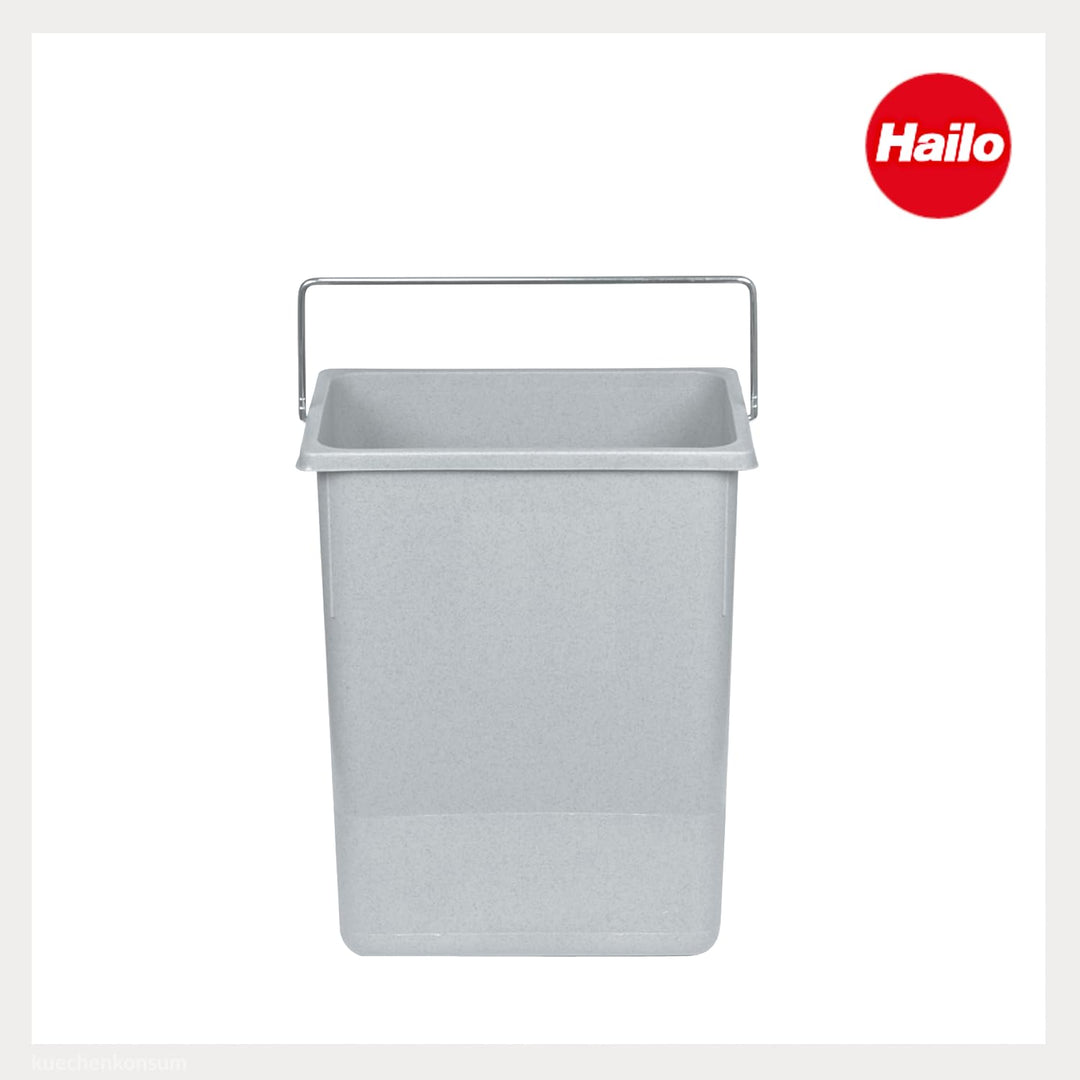 Hailo Inneneimer 1068409 | 8,5 L Abfallsammler mit verstärktem Rand | Kunststoff hellgrau für Euro-C