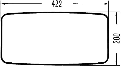 HELLA - Aussenspiegel - 24V - Kunststoffgehäuse - schwarz - Breite: 200mm - Höhe: 422mm - beidseitig