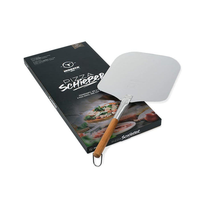 MOESTA-BBQ 10039 Pizzaschieber No. 1 – 66cm Aluminium-Pizzaschaufel mit Holzgriff für Pizzabacken wi