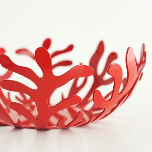 Alessi Mediterraneo ESI01/25 R Obstschale 1 Stück rot (8,5 x 26 x 21,5 cm), Rot