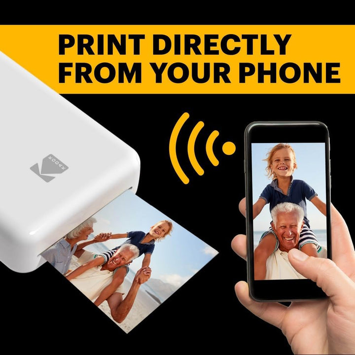 Kodak Mini 2 HD Wireless Mobile Instant Fotodrucker w / 4 Pass patentierte Drucktechnologie (Weiss)