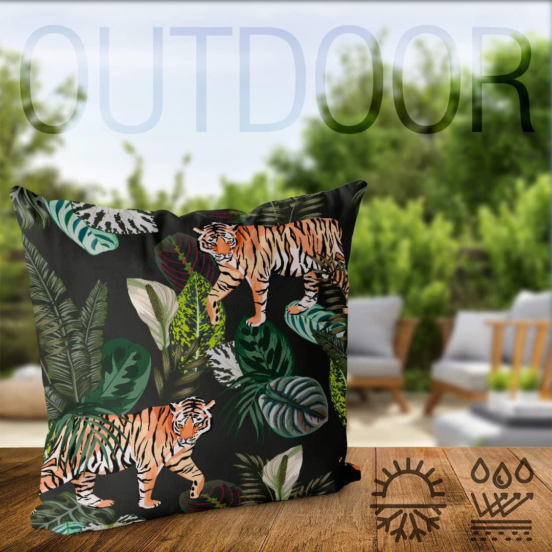 VOID Königstiger Dschungel Kissenbezug Kissenhülle Sofakissen Kissen Deko Outdoor-Kissen Dekokissen,