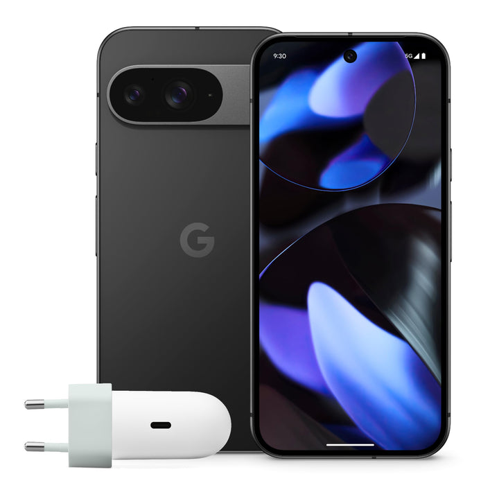 Google Pixel 9 mit 45-W-USB-C-Ladegerät – Android-Smartphone mit Gemini ohne SIM-Lock, erweiterte Ka