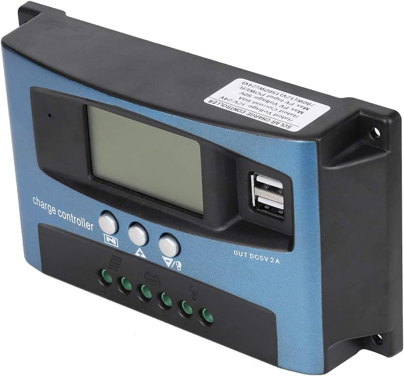 Universal MPPT 40/50/60/100A Solarladeregler Dual USB LCD Display 12V 24V(100A), 100A