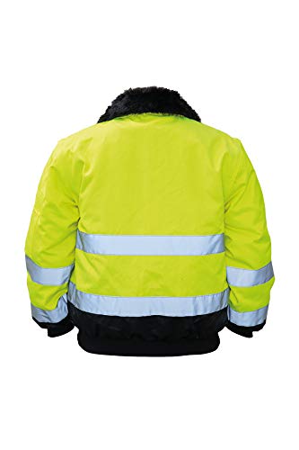Korntex Hi-Vis Pilotenjacke Arbeitsjacke Wasserdicht Winddicht Gelb - XS