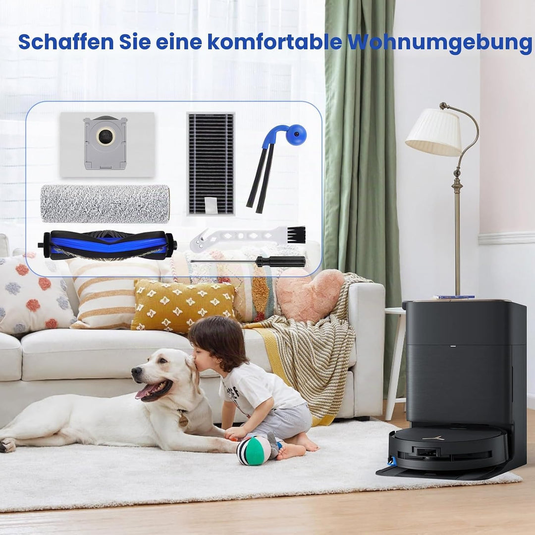 VIEWALL T80S Omni Zubehör für Ecovacs Deebot X9 Pro Omni/X11 Pro Omni/T80S Omni Staubsauger,1 Hauptb