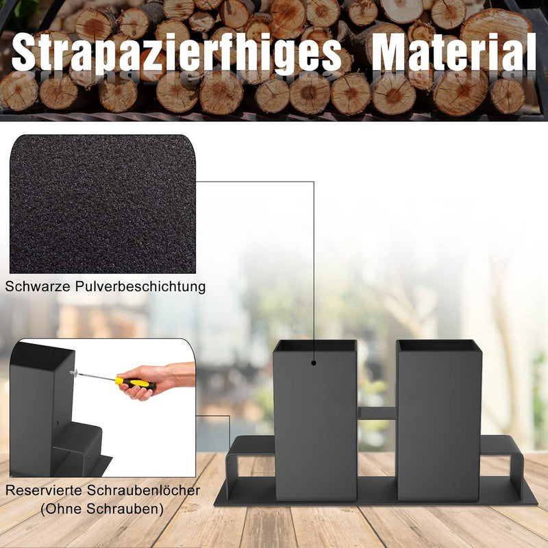 NAIZY Holzstapelhilfe Stabile Stapelhilfe für Brennholz 8er Set Holzstapelhalter für Kaminholz Kamin