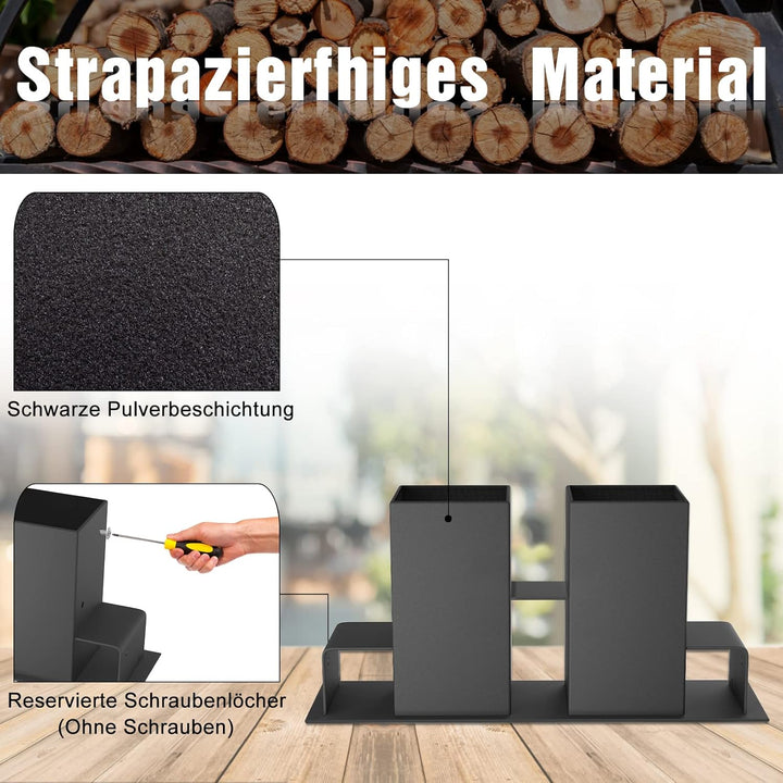 Holzstapelhilfe 8er Set, stabile Holz Stapelhilfe,Einfach zu installieren Brennholz Stapelhilfe, bes