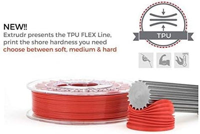 extrudr® TPU Flex medium ø1.75mm (750gr) 'WEISS/WHITE' - 3D Drucker Filament - Made in Austria TPU m