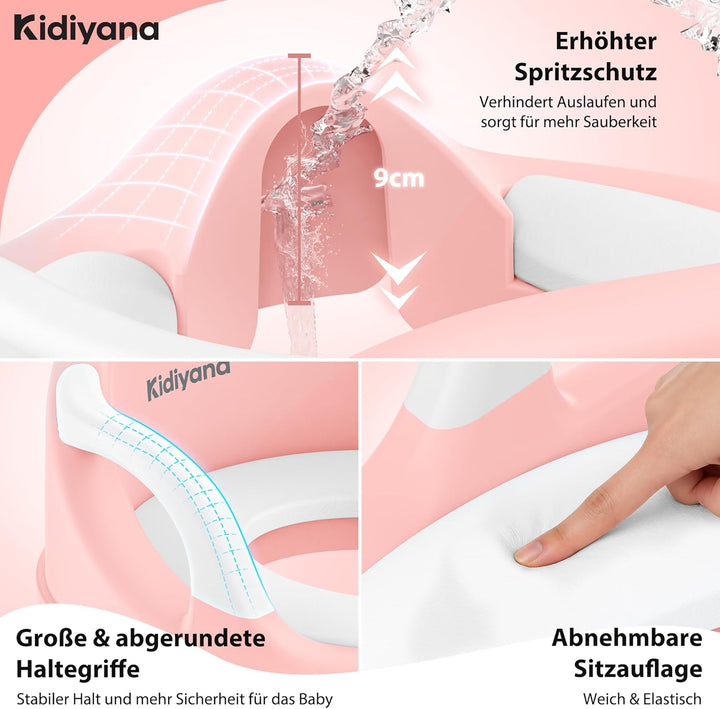 Toilettenaufsatz für Kinder, Kinder Toilettensitz mit weichem, abnehmbarem Sitzpolster, rutschfester