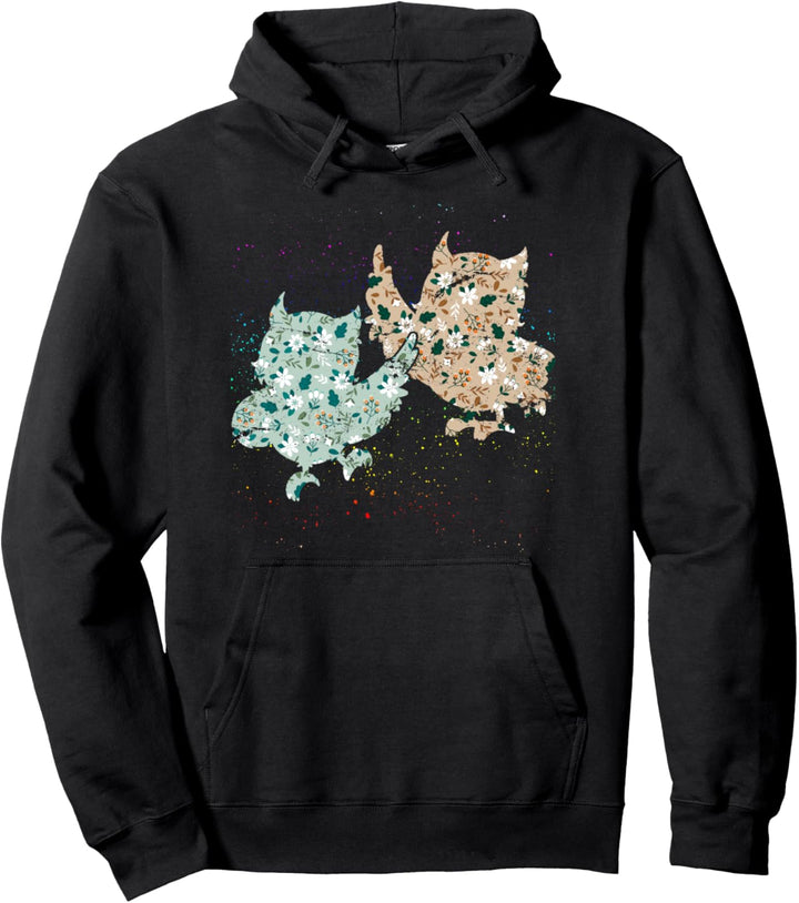 Vintage Eule Pullover Hoodie