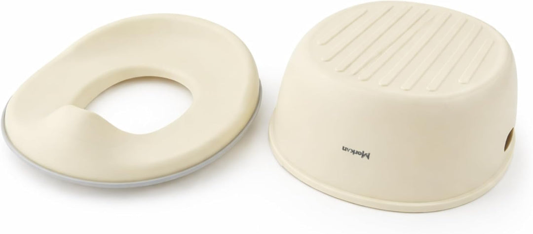 Töpfchen Sitzauflage Toilette, Touristentopf, Kinderfuss, Tragbar, 3in1 Nachttasse (Beige), Beige