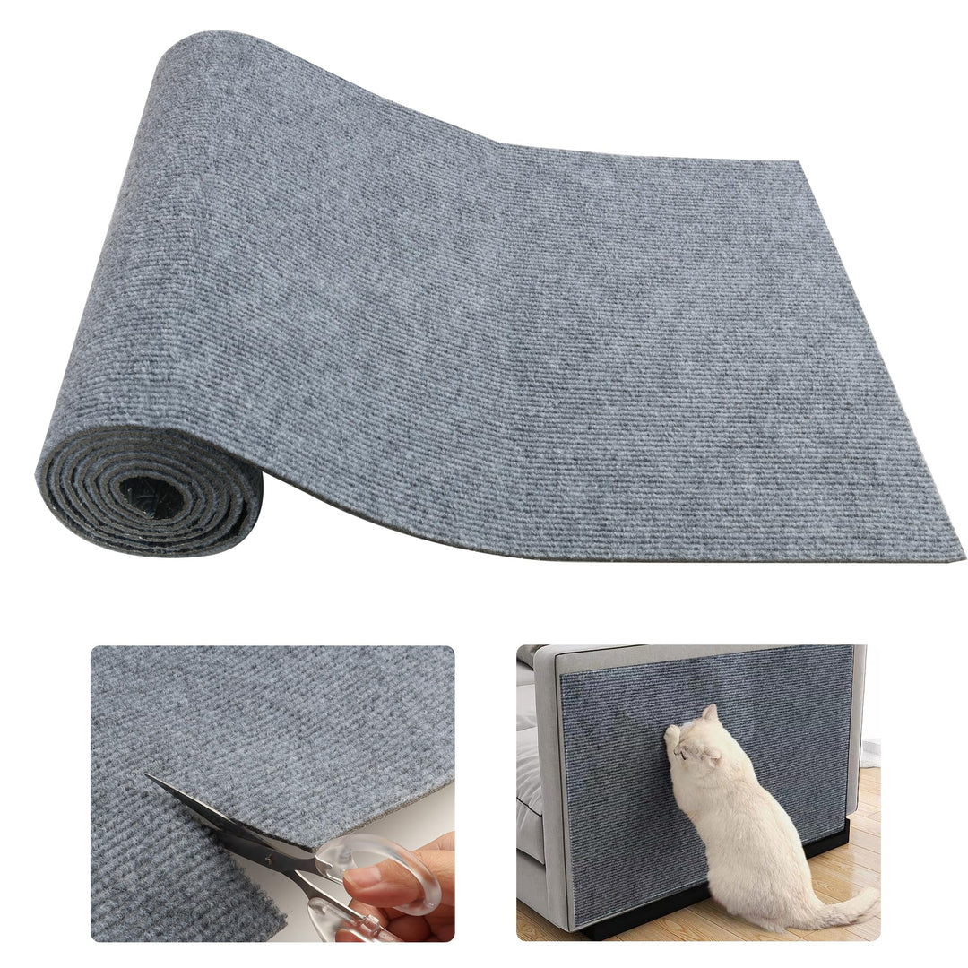 Kratzmatte für Katzen, 40x200 cm, Selbstklebende Kratzmatte aus Polyester, Wiederverwendbar, Ideal z