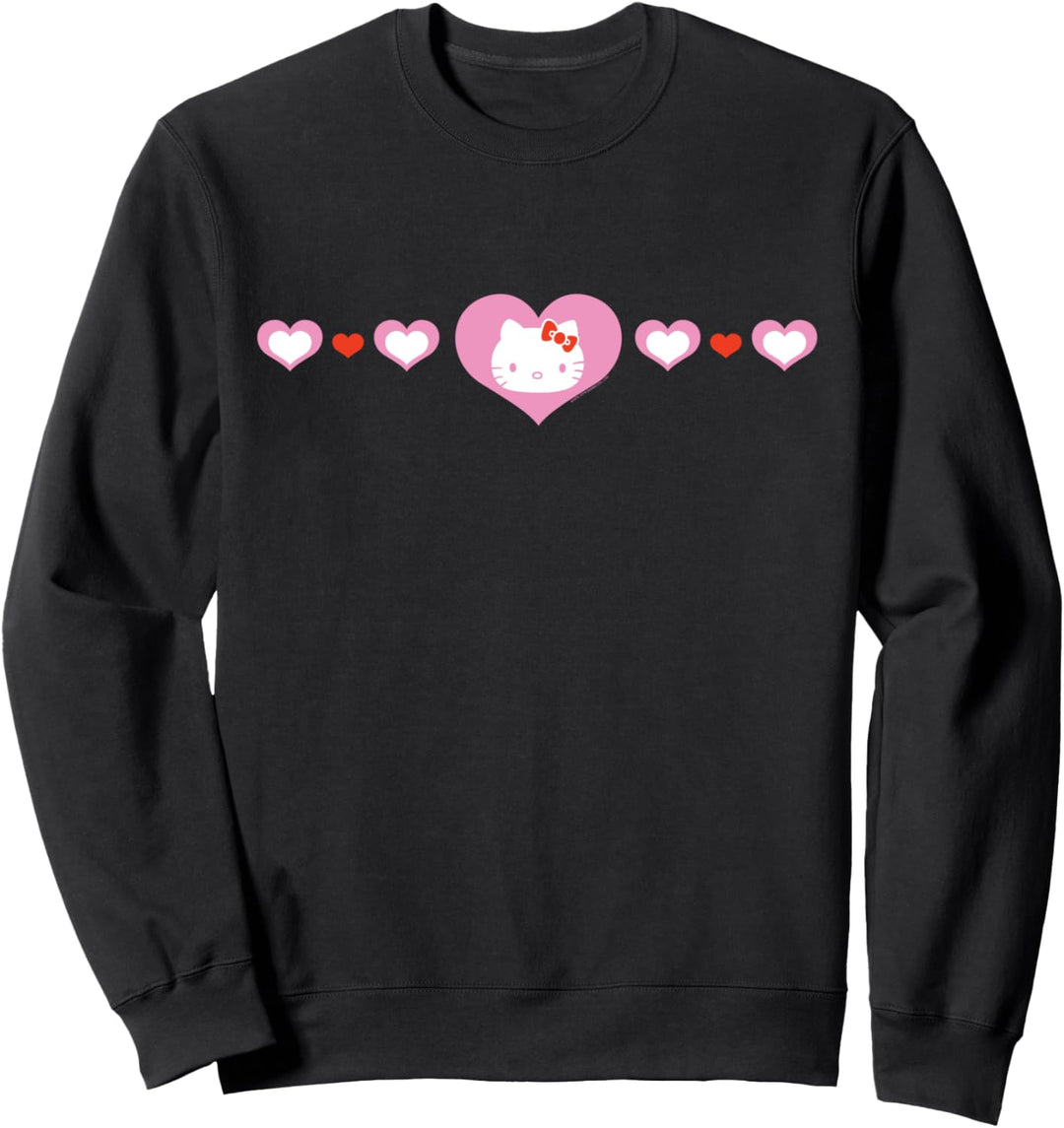 Hello Kitty Pink and Red Love Hearts Sweatshirt