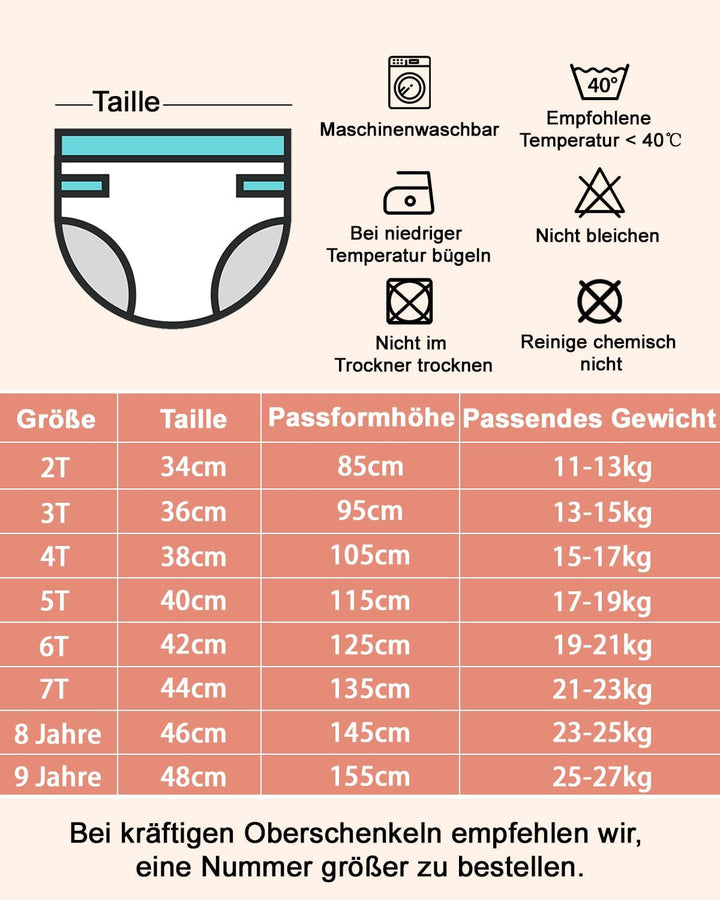 FLYISH DIRECT Baby Trainerhosen Töpfchentraining, 8er Pack Töpfchen Trainingshose für Mädchen Jungen