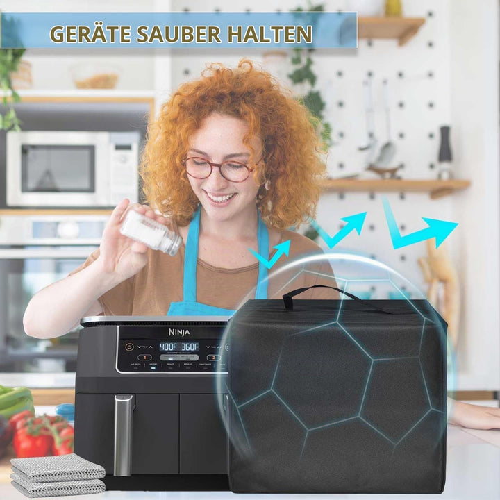 Staubschutz für Heissluftfritteuse, hergestellt aus wasser- und staubdichtem 600D-Nylonmaterial, gee