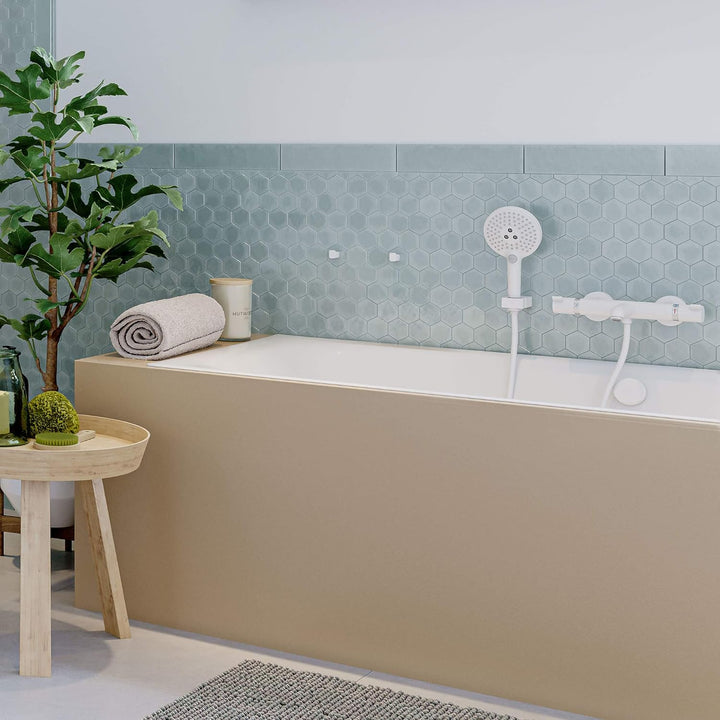hansgrohe Duschkopf Raindance Select E, Handbrause 120mm, 3 Strahlarten, Mattweiss Mattweiss 3 Strah