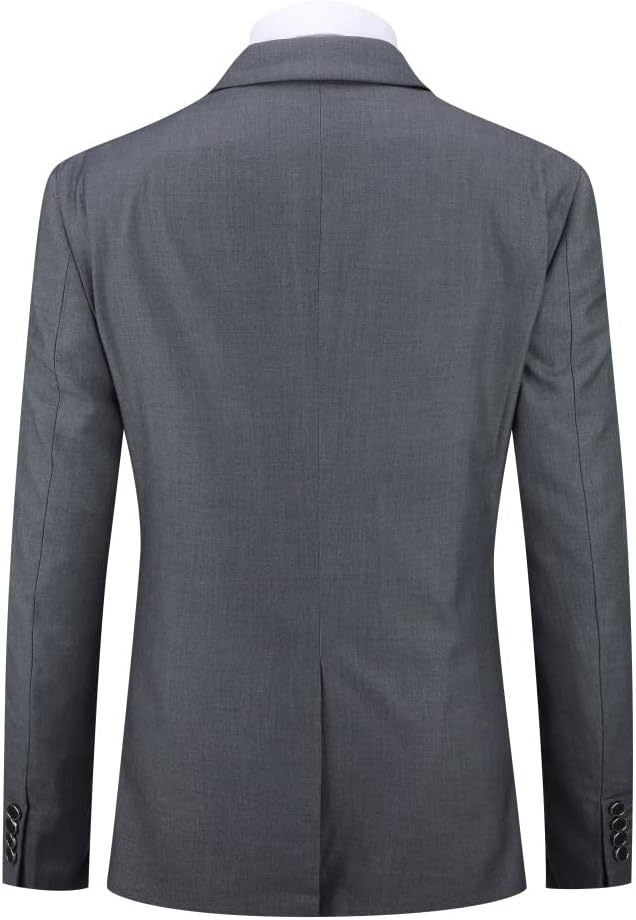 Allthemen Sakko Herren Slim Fit Sportlich Anzugjacke mit Fliege Zwei Knöpfe Herren Blazer für Busine
