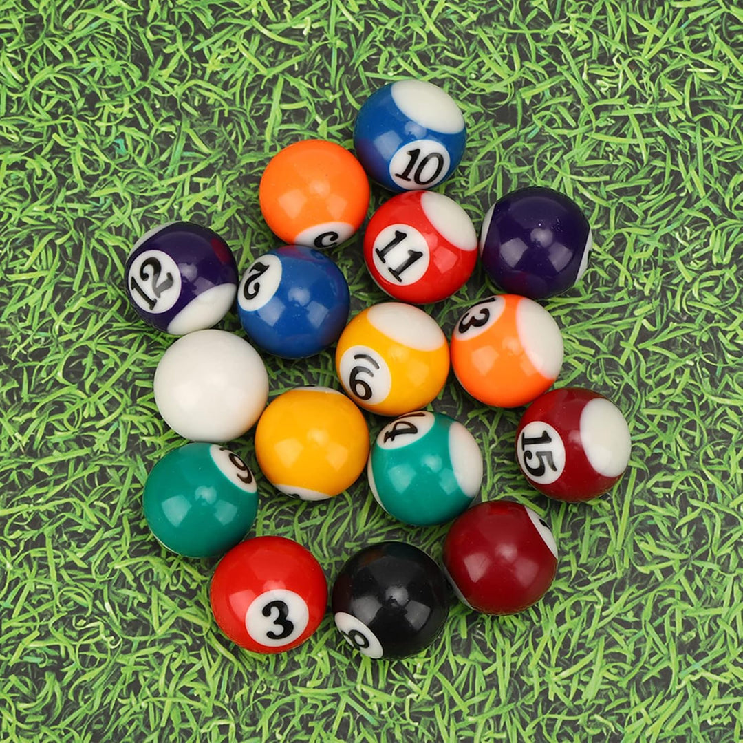 25MM Billardkugeln Set mit 16 nummerierten Bällen und weisser Kugel aus umweltfreundlichem Polyester