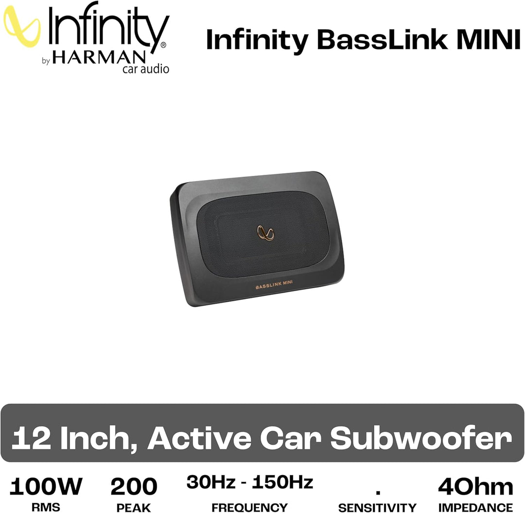 Infinity Basslink Mini - Powered 6x8 Untersitz-Subwoofer - Titan