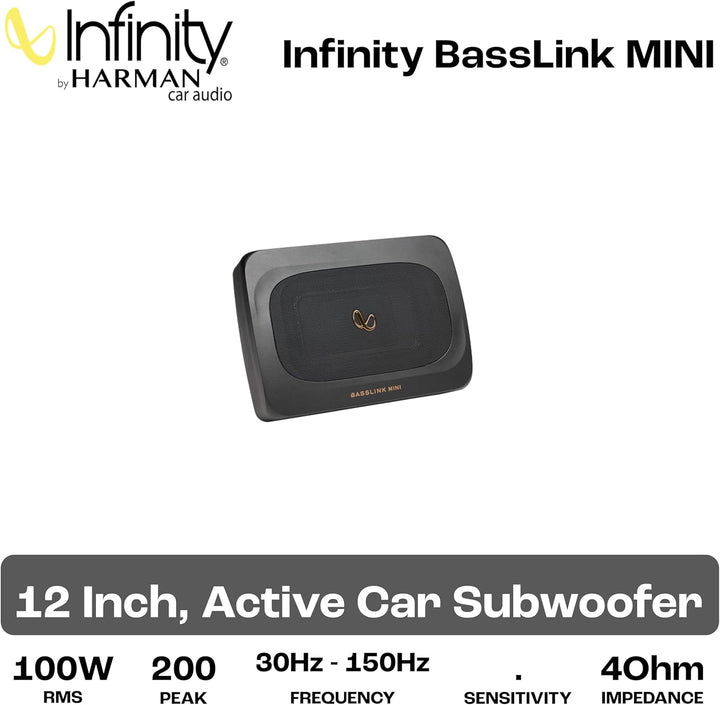 Infinity Basslink Mini - Powered 6x8 Untersitz-Subwoofer - Titan