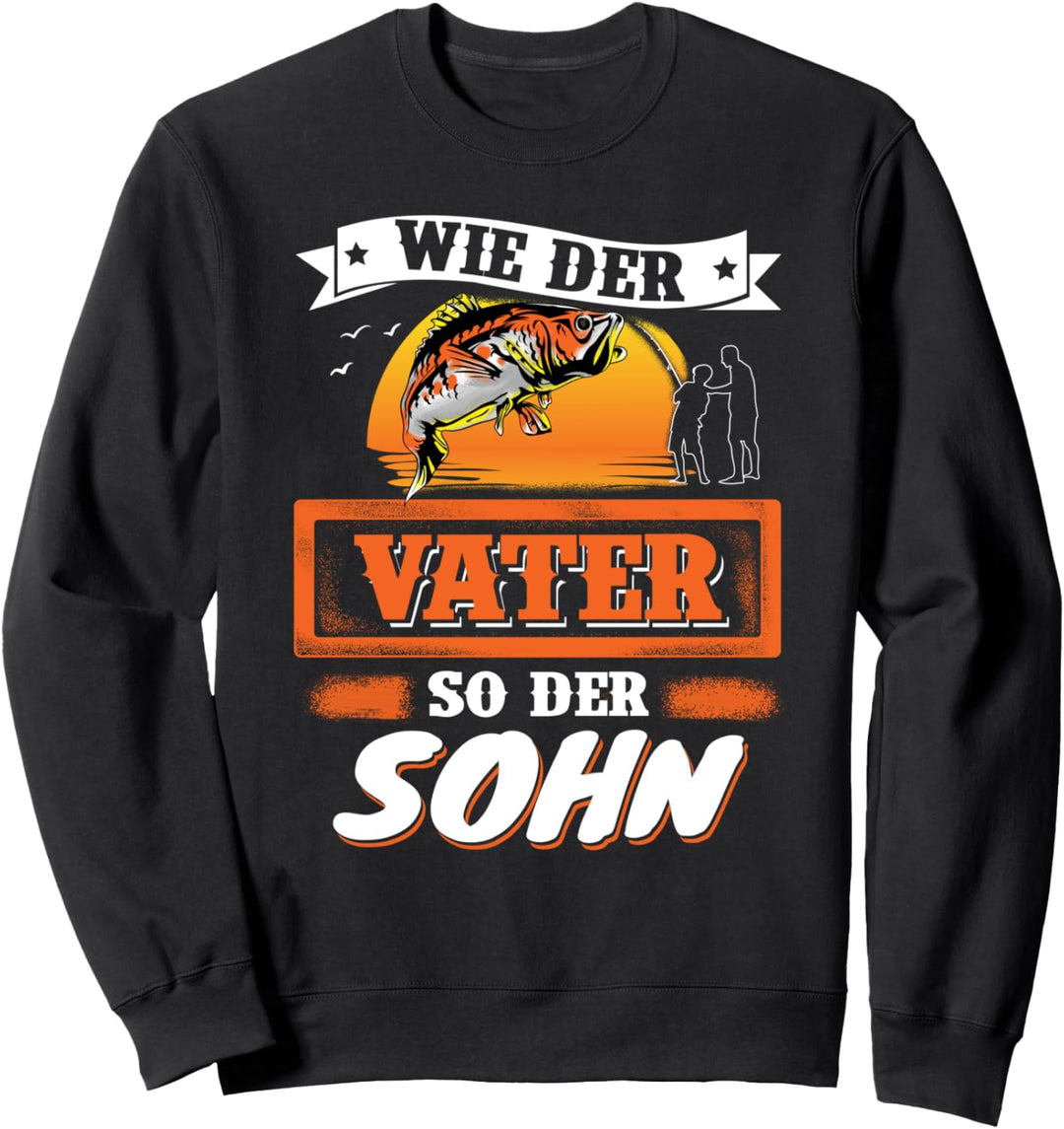 Vater und Sohn Partnerlook Weihnachten Dad Geschenk Angeln Sweatshirt