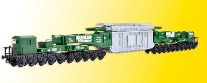 Kibri 16500" H0 Schienentiefladewagen Man Uaai 687.9 mit Transformator Spedition KÜBLER Fahrzeug