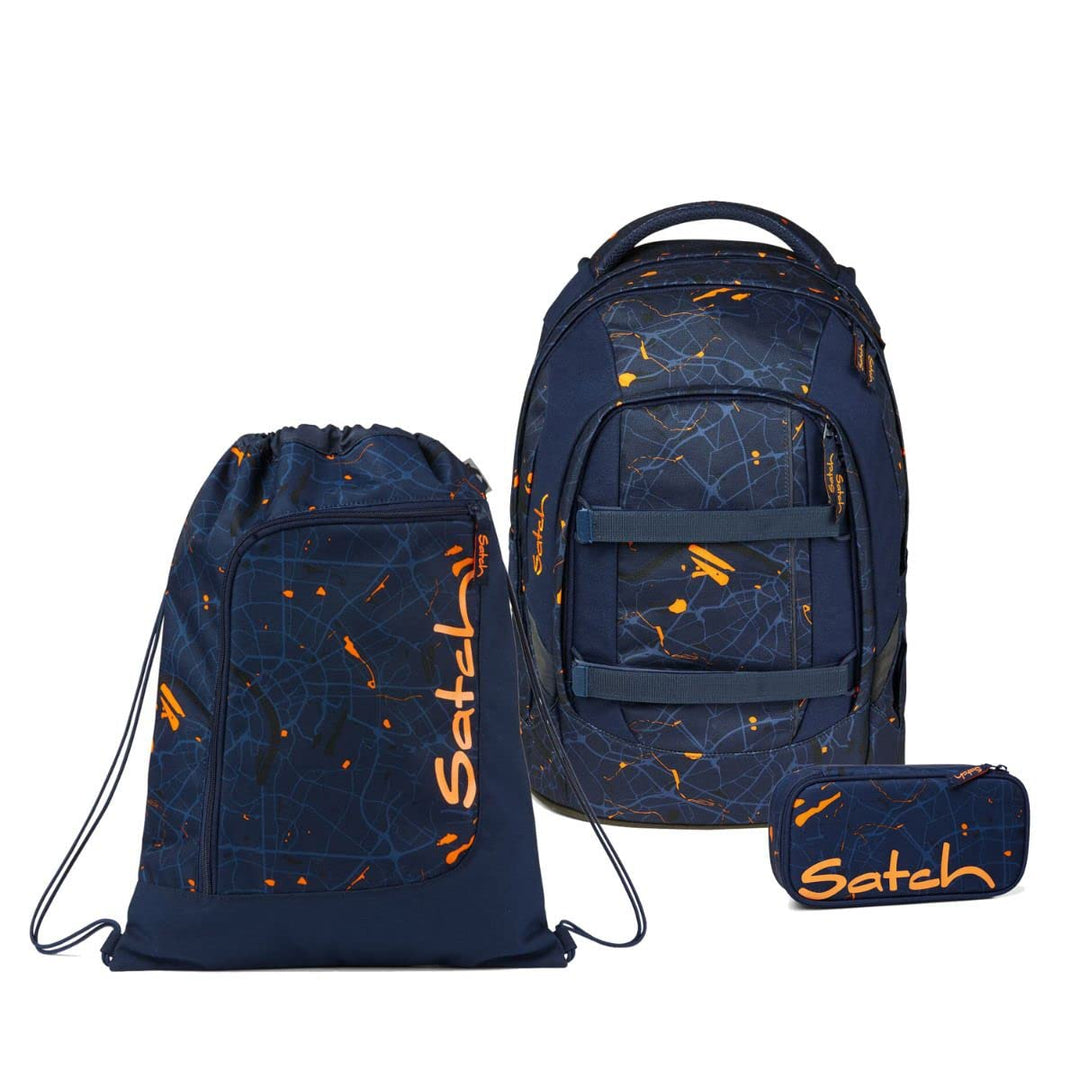 satch Pack Schulrucksack Set 3tlg. mit Schlamperbox und Sportbeutel Urban Journey