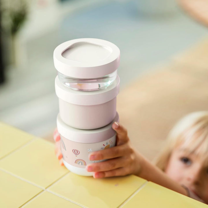 Mepal - Snackbox stapelbar 3-teilig Mio Little Dutch - Stapeln nach Bedarf - Mikrowellen- und Gefrie