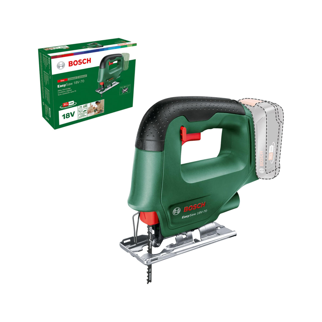 Bosch Akku Stichsäge EasySaw 18V-70 (ohne Akku, 18 Volt System, 1x Stichsägeblatt, im Karton) – Test