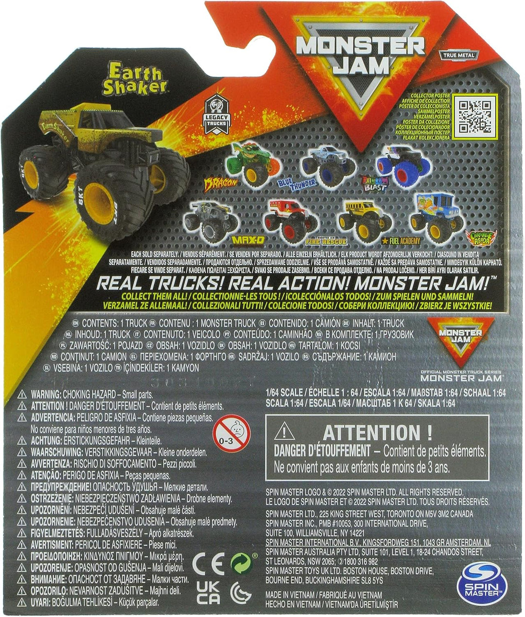 Monster Jam 2023 Spin Master 1:64 Diecast Truck Serie 30 Legacy Trucks Earth Shaker