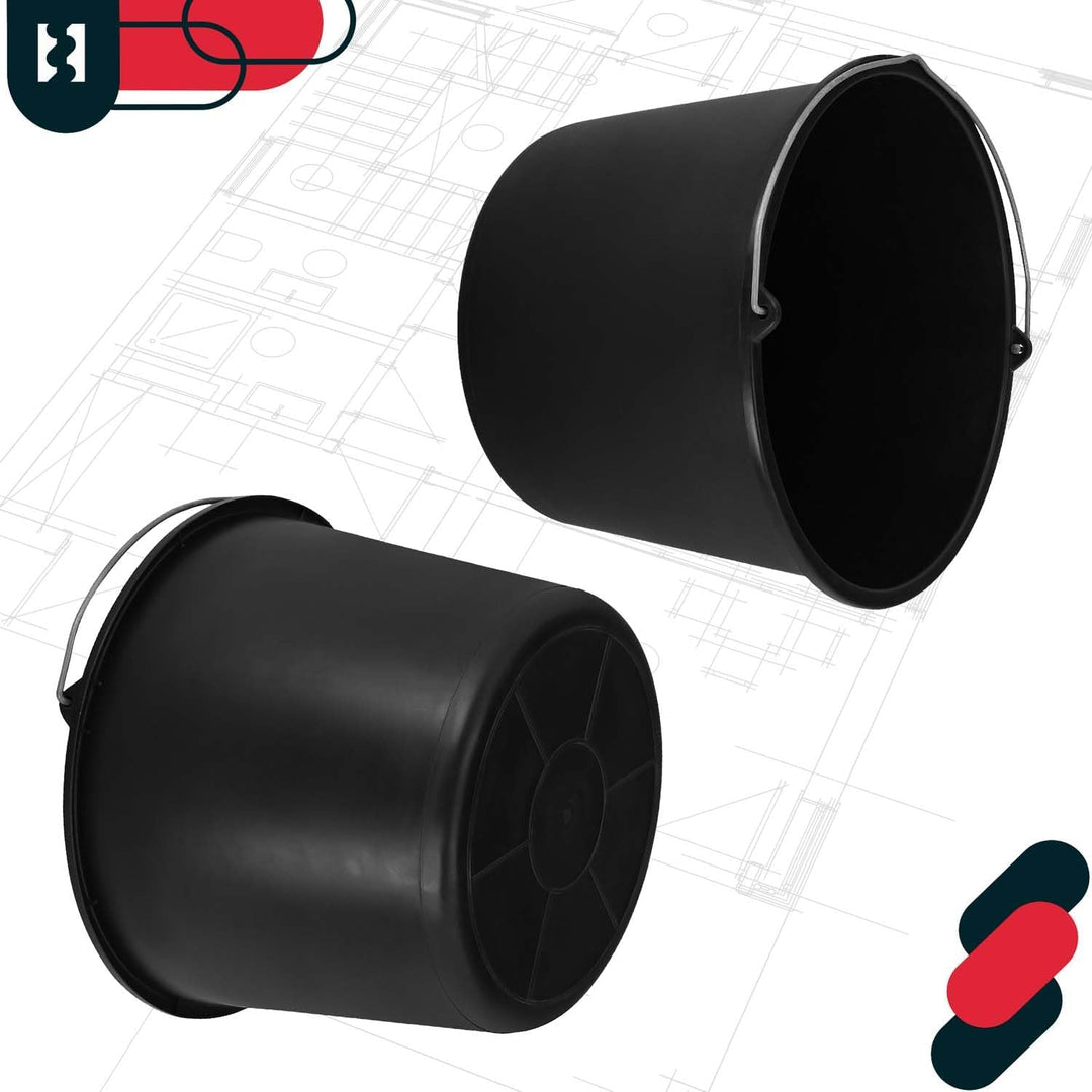 KOTARBAU 20er Set Baueimer 12 L aus Kunststoff Putzeimer Mörteleimer Zementeimer Wassereimer Gartene