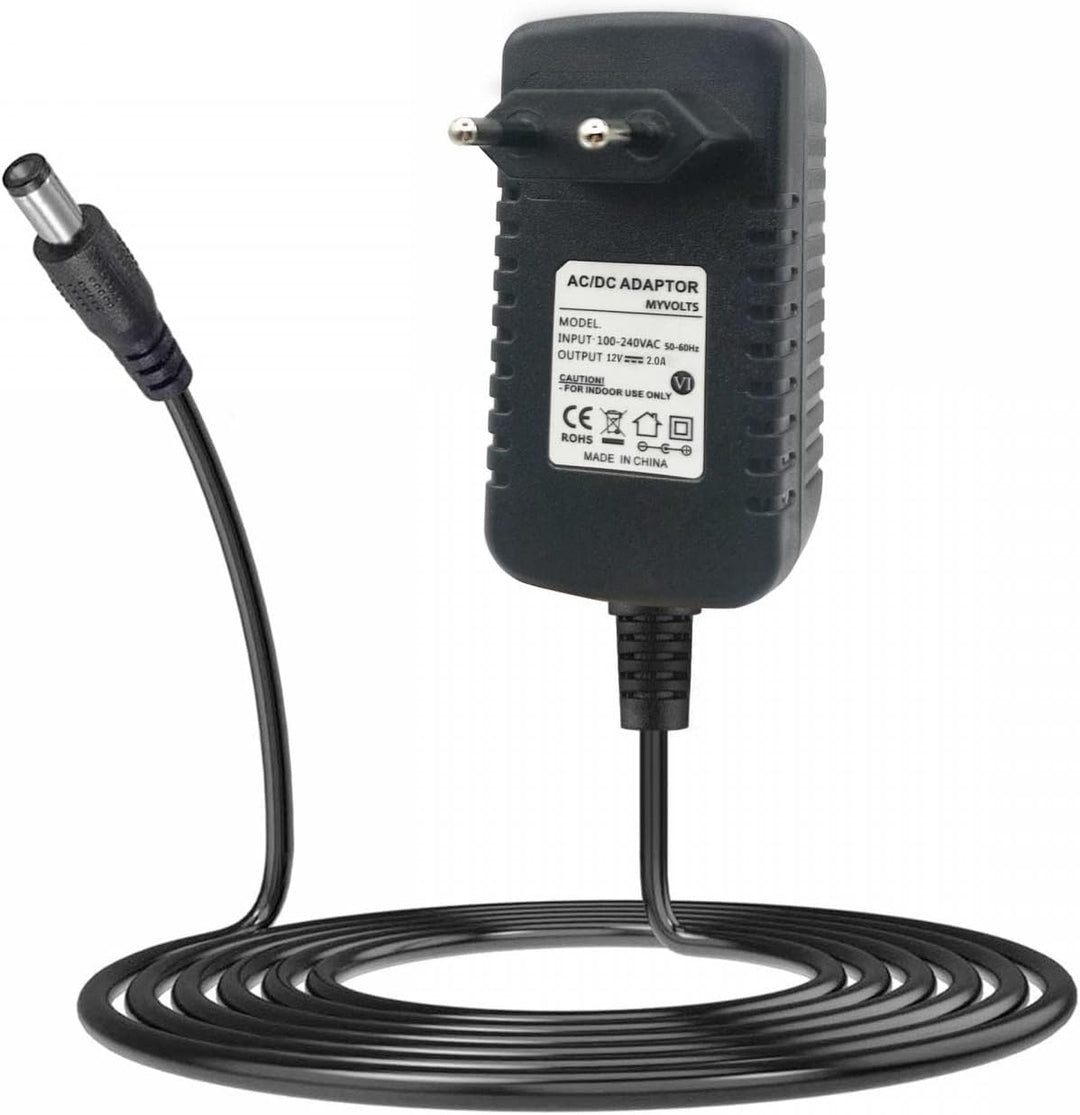 MyVolts 12V EU-Netzteil kompatibel mit Horizon Andes 509 Crosstrainer - mit Verlängerungskabel und I