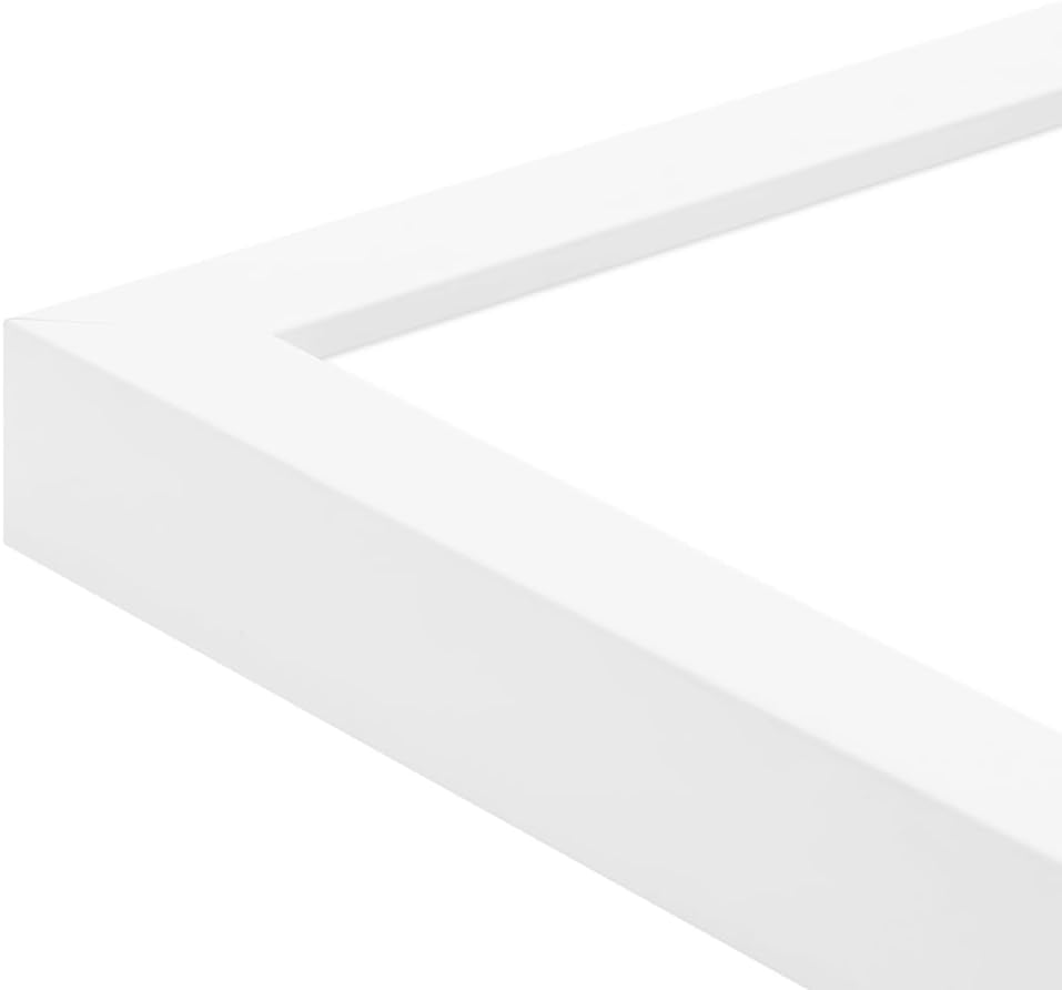 WANDStyle Bilderrahmen KLASSISCH 45x60 I Farbe: Weiss I Holzbilderrahmen I Bilderrahmen Modern I Mad