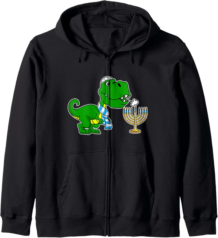 Lustige Jüdisches Bar Mitzvah T-Rex Dinosaurier Chanukka Kapuzenjacke