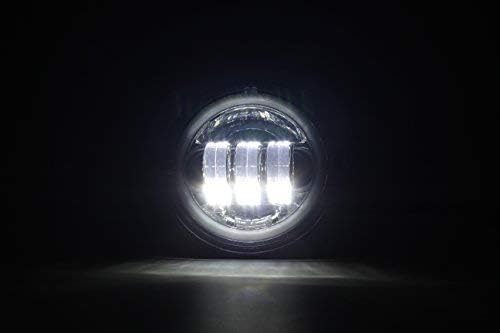 SKUNTUGUANG 1 Paar 4,5-Zoll-LED-Nebelscheinwerfer mit Angel Eyes für (Schwarz)