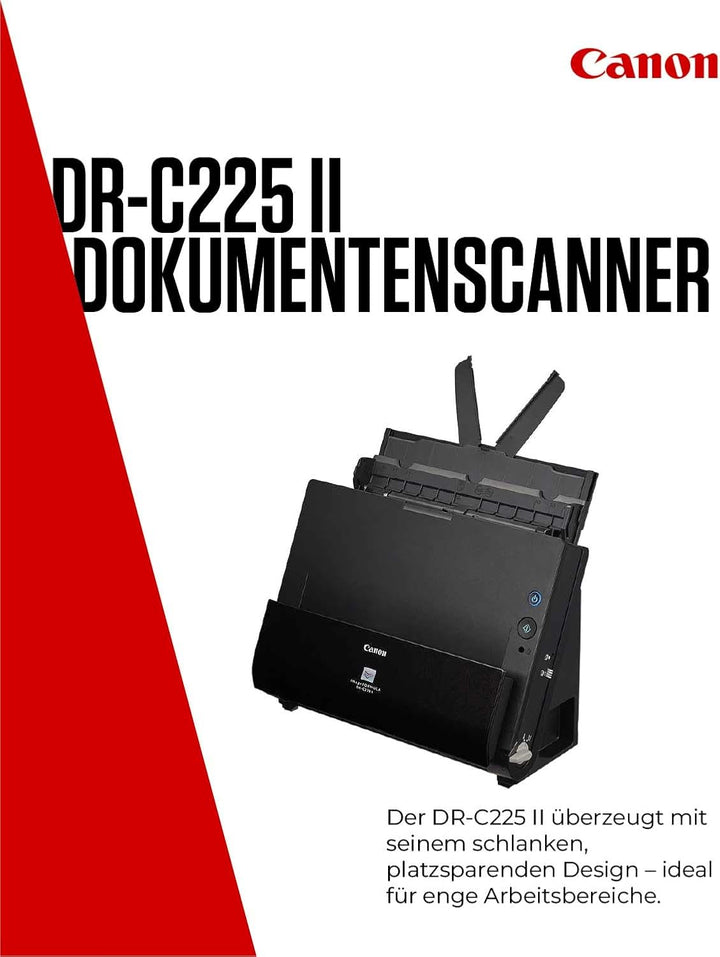 Canon DR-C225 II - imageFORMULA Dokumentenscanner (Duplex, Einzug, Farbe, 600dpi, 25 Seiten/Min, PDF