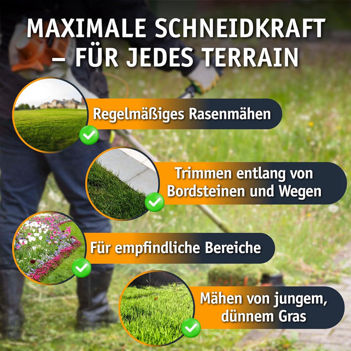 Trimmerfaden mit Verstärkung - 3,0 mm x 100 m (rundes Profil) Vorsicht - extrem schwerlast - Mähfade