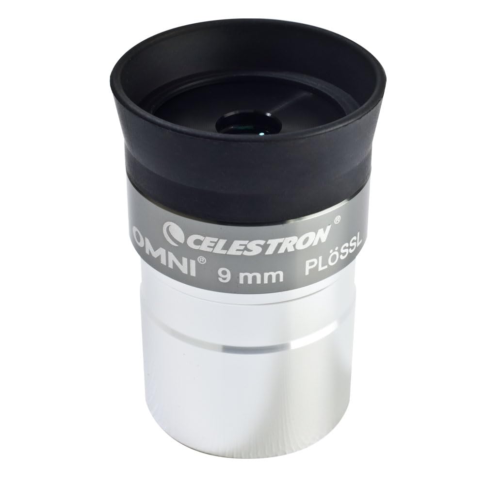 Celestron 93318 1-1/4-9 mm Omni Serie Okular, Schwarz, Silber, 9 mm